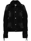 Feng Chen Wang Deconstructed Denim Jacket In Black