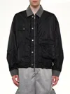 Feng Chen Wang Deconstructed Nylon Jacket In Black