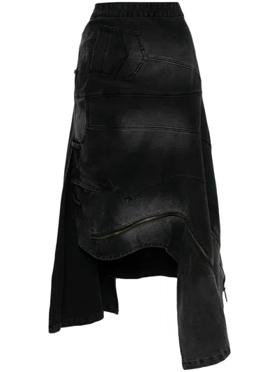 Feng Chen Wang Deconstructed Skirt In Black