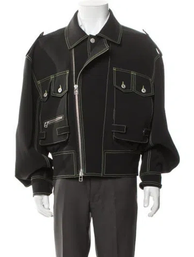 Pre-owned Feng Chen Wang Denim Jacket In Green