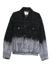 Feng Chen Wang Dip-dye Denim Jacket In Black