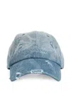 Feng Chen Wang Distressed-effect Washed Baseball Cap In Blue