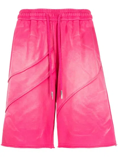 Feng Chen Wang Drawstring Cotton Shorts In Pink