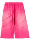 Feng Chen Wang Drawstring Cotton Shorts In Pink