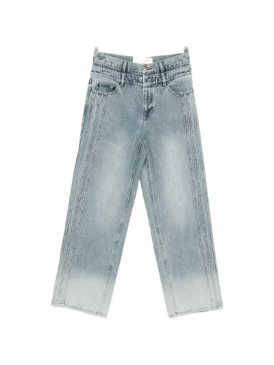 Feng Chen Wang Faded-effect Denim Jeans In Blue