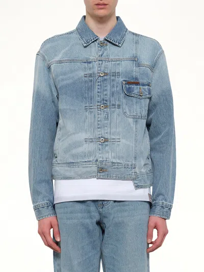 Feng Chen Wang Fcw X Lee Denim Jacket In Blue