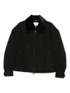 Feng Chen Wang Fur-collar Zip-up Jacket In Black