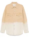 Feng Chen Wang Gradienf-effect Denim Jacket In Brown