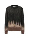 Feng Chen Wang Gradient Knit Sweater In Blue
