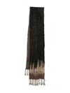 Feng Chen Wang Gradient Tassels Scarf In Black