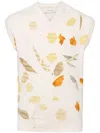 Feng Chen Wang Graphic-print Knitted Vest In Neutrals