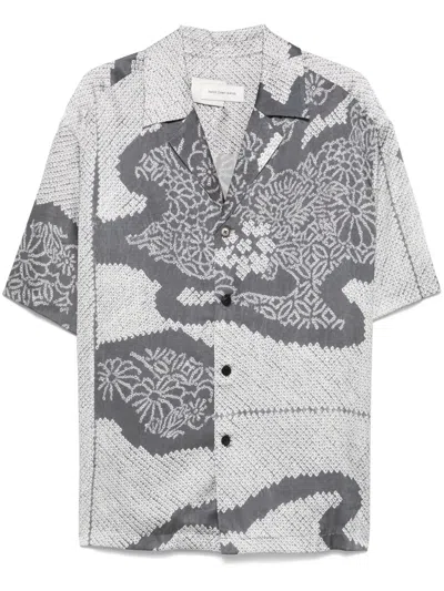 Feng Chen Wang Graphic-print Shirt In Grey