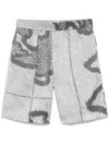 Feng Chen Wang Graphic-print Shorts In Grey