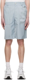 Feng Chen Wang Gray Panel Shorts In Grey