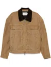 Feng Chen Wang Jacke Aus Ausgeblichenem Canvas In Braun