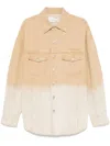 Feng Chen Wang Gradienf-effect Denim Jacket In Brown