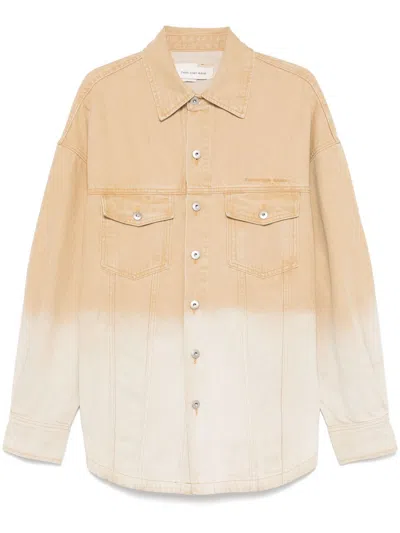 FENG CHEN WANG GRADIENT-EFFECT OVERSHIRT - MEN'S - COTTON
