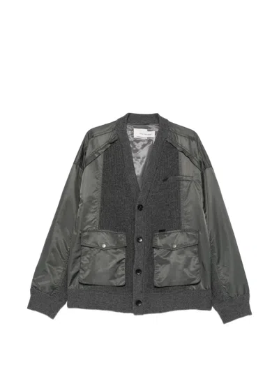 Feng Chen Wang Layered Bomber Jacket In Green