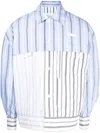 Feng Chen Wang Layered Striped Jacket In White