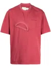 Feng Chen Wang Red Double Neck T-shirt In Red