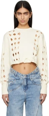 Feng Chen Wang Off-white Cutout Sweater In White
