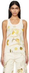 Feng Chen Wang Off-white Printed Tank Top In White