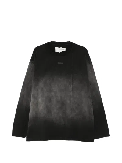 Feng Chen Wang Ombré Long-sleeve T-shirt In Black