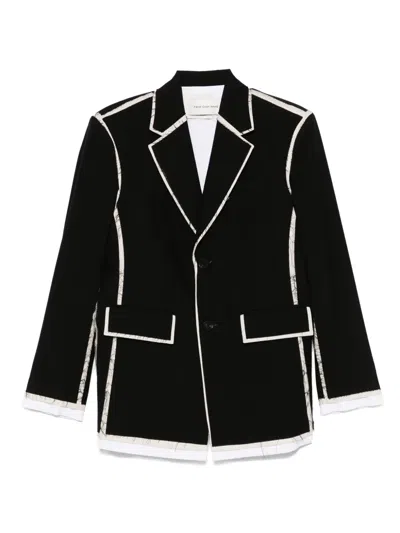 Feng Chen Wang Open-back Blazer In Black