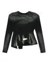 Feng Chen Wang Panelled Asymmetric T-shirt In Black