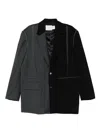 Feng Chen Wang Panelled Blazer In Black