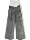 Feng Chen Wang Graphic-print Jeans In Black