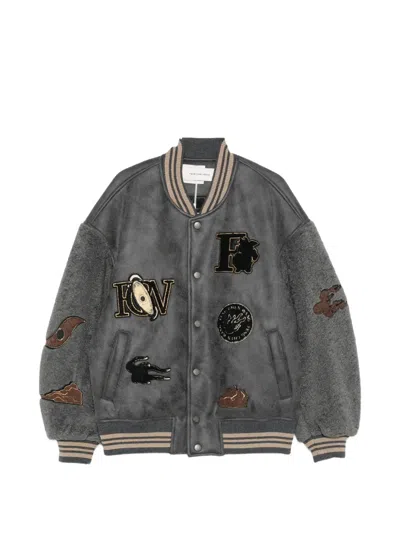 Feng Chen Wang Patch-detail Bomber Jacket In Multi