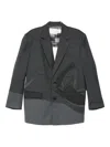 Feng Chen Wang Patchwork Single-breasted Blazer In Gray