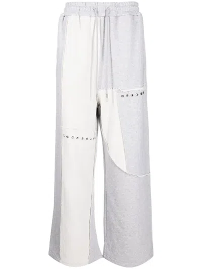 Feng Chen Wang Patchwork Track Pants In Grey