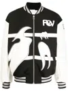 Feng Chen Wang Phoenix Embroidered Bomber Jacket In Schwarz
