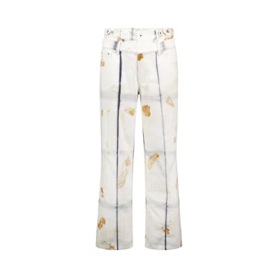 Pre-owned Feng Chen Wang Plant Dye Denim Trouser 'black/white' | Men's Size L