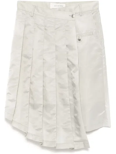 Feng Chen Wang Pleat Detailing Skirt In Grey