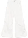 Feng Chen Wang Pleated Jeans In White