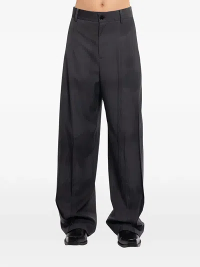 Feng Chen Wang Pleated Wide-leg Trousers In Animal Print