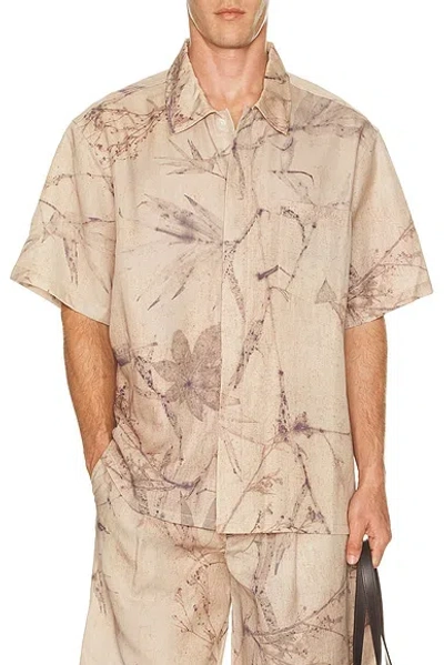Feng Chen Wang Printed Plant Dye Shirt In Neutral
