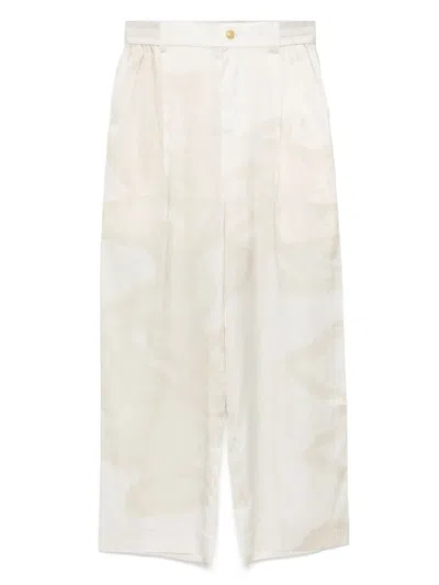 Feng Chen Wang Printed Trousers In Neutrals
