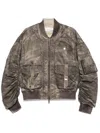 Feng Chen Wang Brown Sandwashed Utility Bomber Jacket In Brown