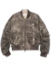 Feng Chen Wang Brown Sandwashed Utility Bomber Jacket In Brown