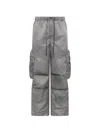 Feng Chen Wang Sandwashed Nylon Cargos In Gray