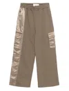 Feng Chen Wang Satin-panel Cargo Pants In Neutral
