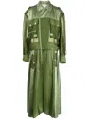 Feng Chen Wang Sheer-panelling Jacket In Grün