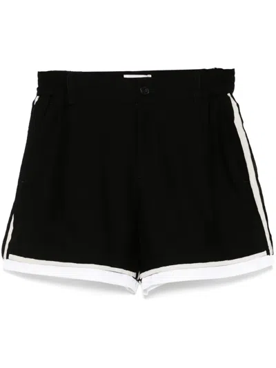 Feng Chen Wang Slash Pockets Shorts In 黑色