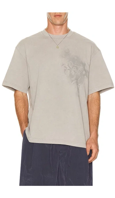 Feng Chen Wang Spray Painted Plant Dye Tee In Gray