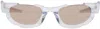 Feng Chen Wang Ssense Exclusive Blue Phoenix Sunglasses In Crystal