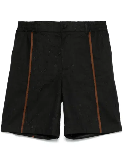 FENG CHEN WANG STRIPE-DETAIL SHORTS